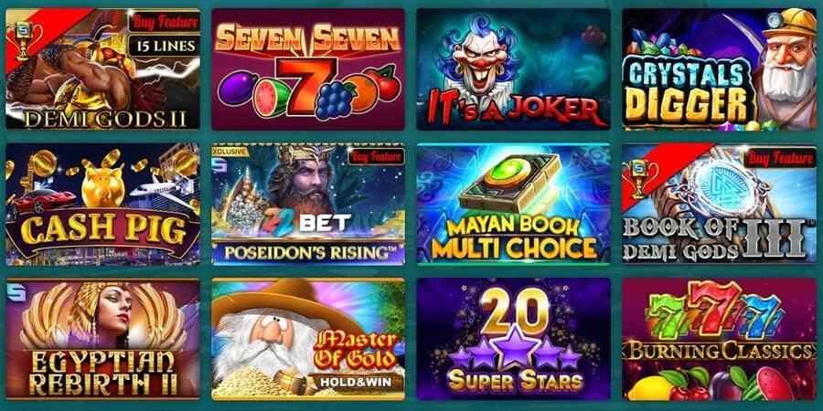 22bet Casino jogos disponíveis
